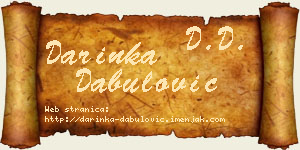 Darinka Dabulović vizit kartica